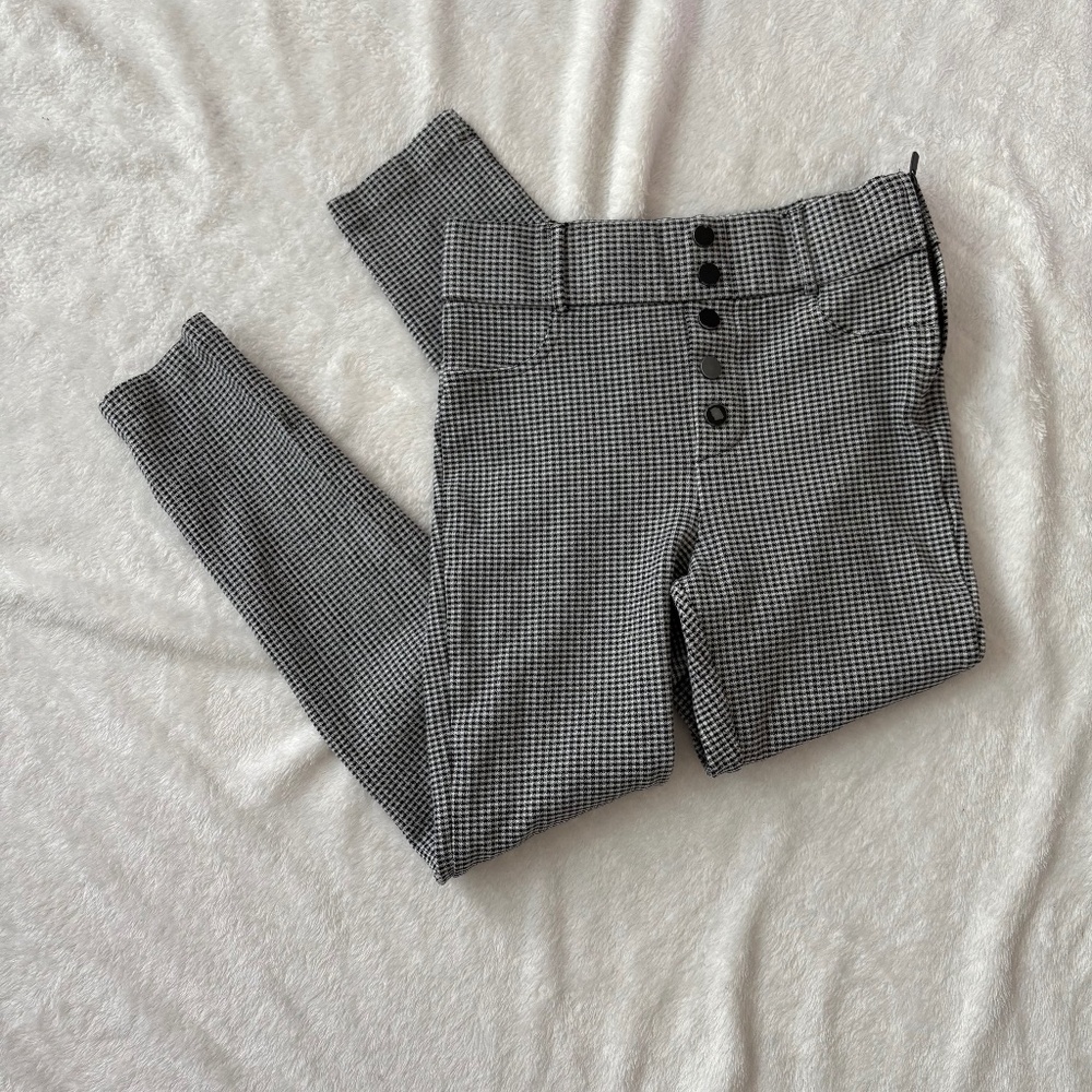 Zara Plaid Legging Business Pants